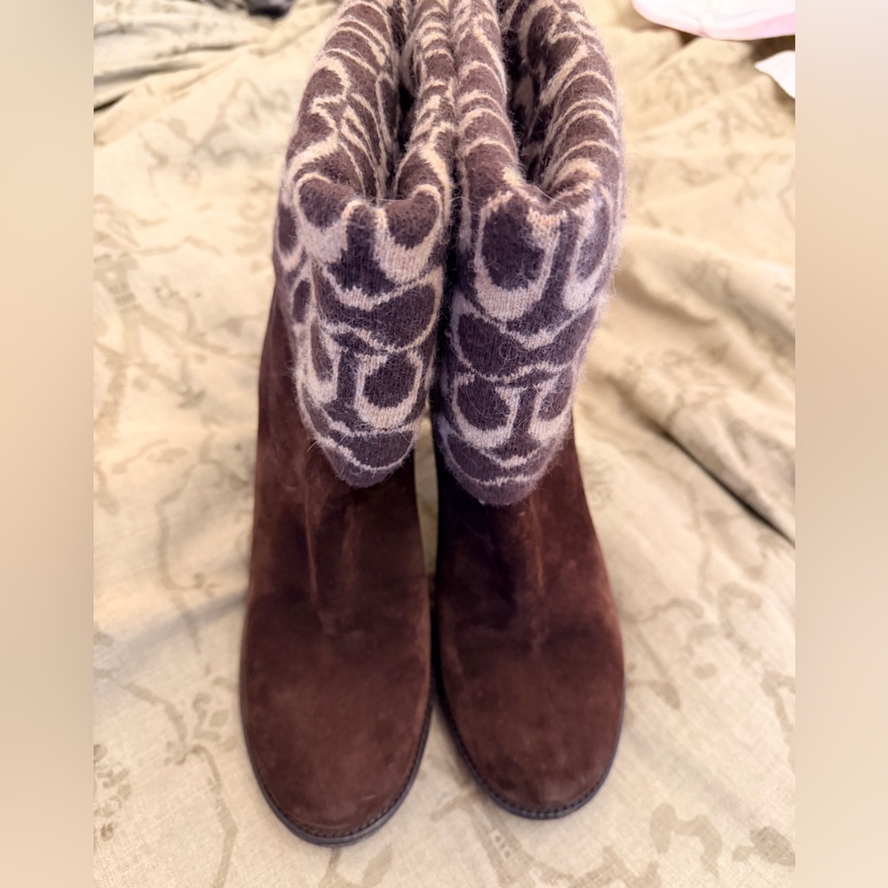 Brown Patterned Women's Boots